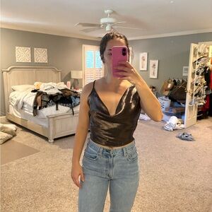 PLT Metallic Brown Women's Top